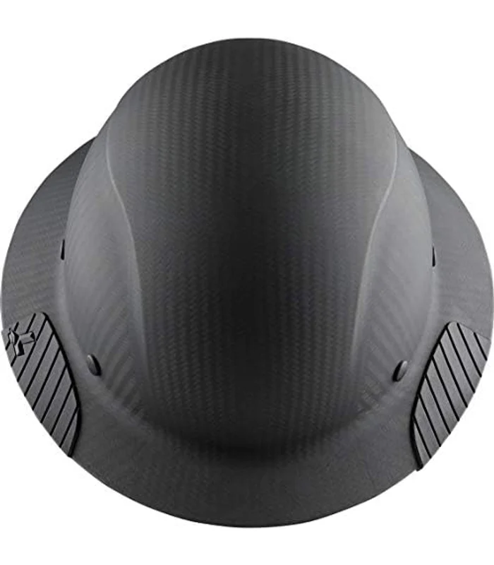 DAX Carbon Fiber Hard Hat - Full Brim Matte Black