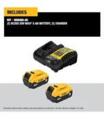 DEWALT 20V MAX Lithium-Ion Battery 2-Pack and Charger