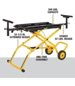 DEWALT Miter Saw Stand With Wheels (DWX726), Yellow
