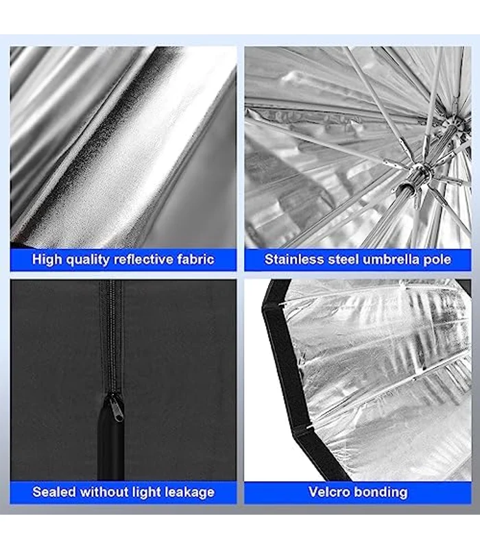 Godox 31.5"/80cm Octagon Reflective Umbrella Soft Box Silver