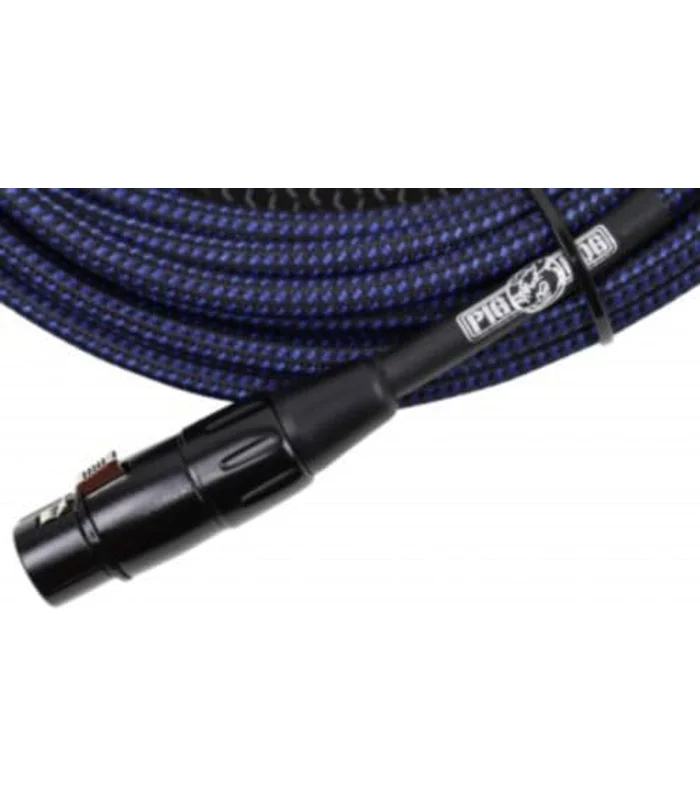 Pig Hog PHM20BBL Black/Blue Woven High Performance XLR Microphone