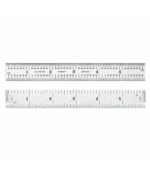 Starrett 6-Inch Spring-Tempered Steel Rule with Inch Graduations