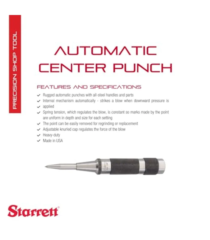 Starrett Automatic Center Punch - 5.25 in