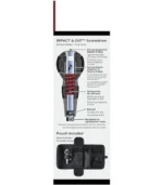 (USA Official) Impact & Out Screwdriver with 7pcs bits and Pouch